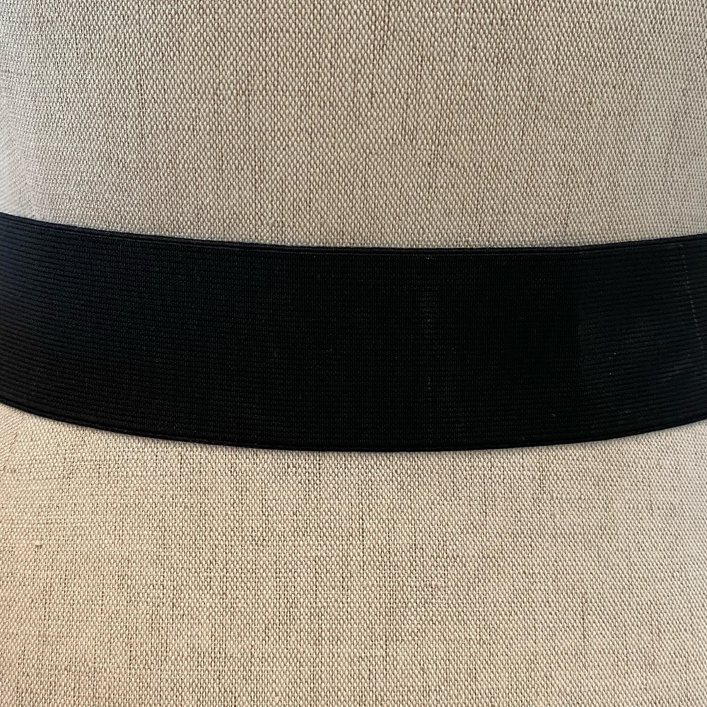 Nine West Womens Black Faux Leather Belt w Elastic Band Size M/L / NWT - Picture 5 of 9